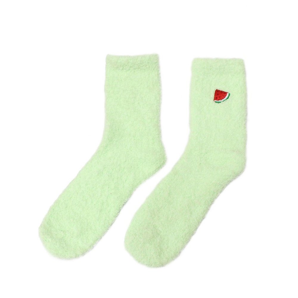 Fuzzy Watermelon Spa Socks - DRIKOR